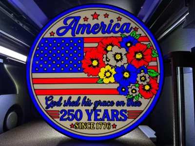 America The Beautiful 250 Years Lightbox