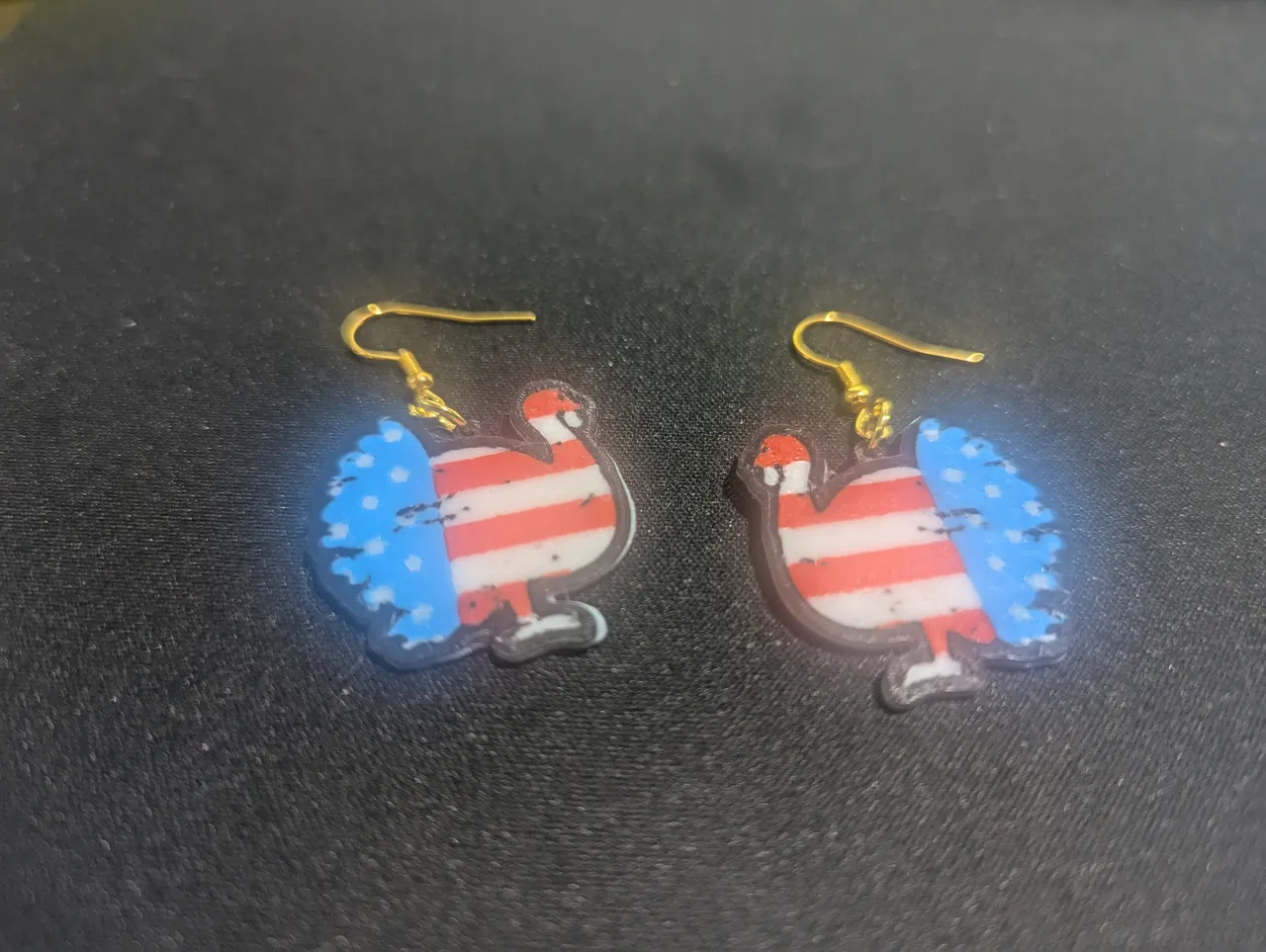 Patriotic Turkey Earrings view 2