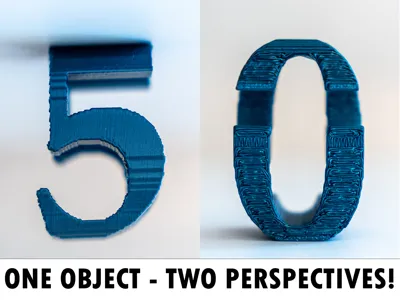 Number 50 - double perspetive Object 