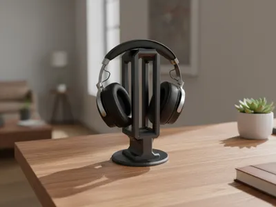 Simple minimalistic headphones stand