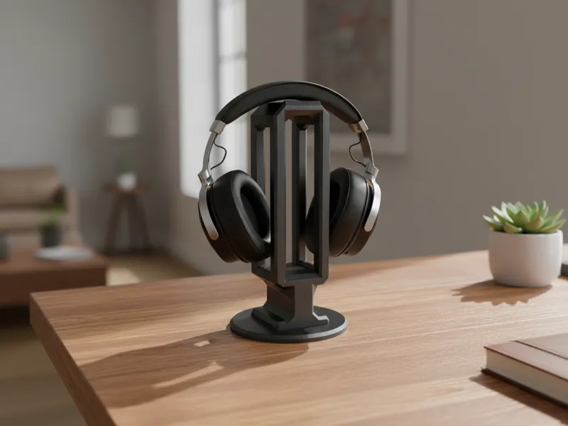 Simple minimalistic headphones stand