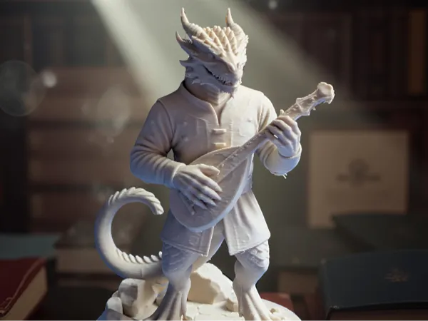 Miniature barde Dragonborn