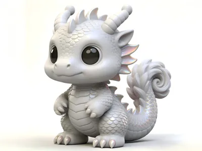 Cute Little White Dragon