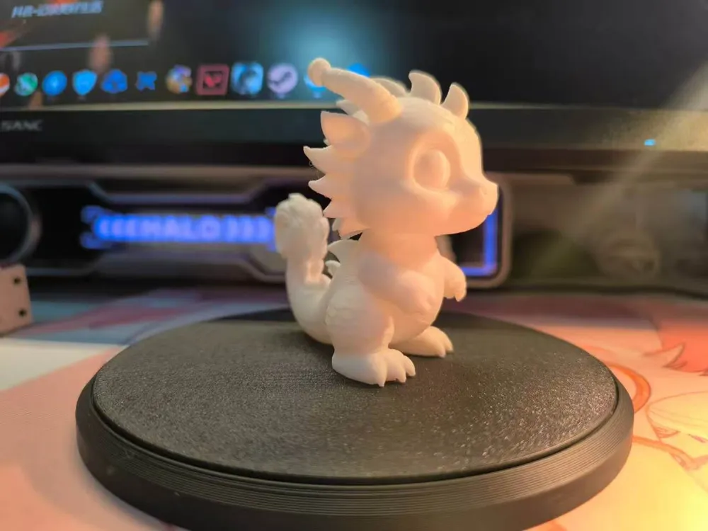 Cute Little White Dragon - Free 3D Print Model - MakerWorld