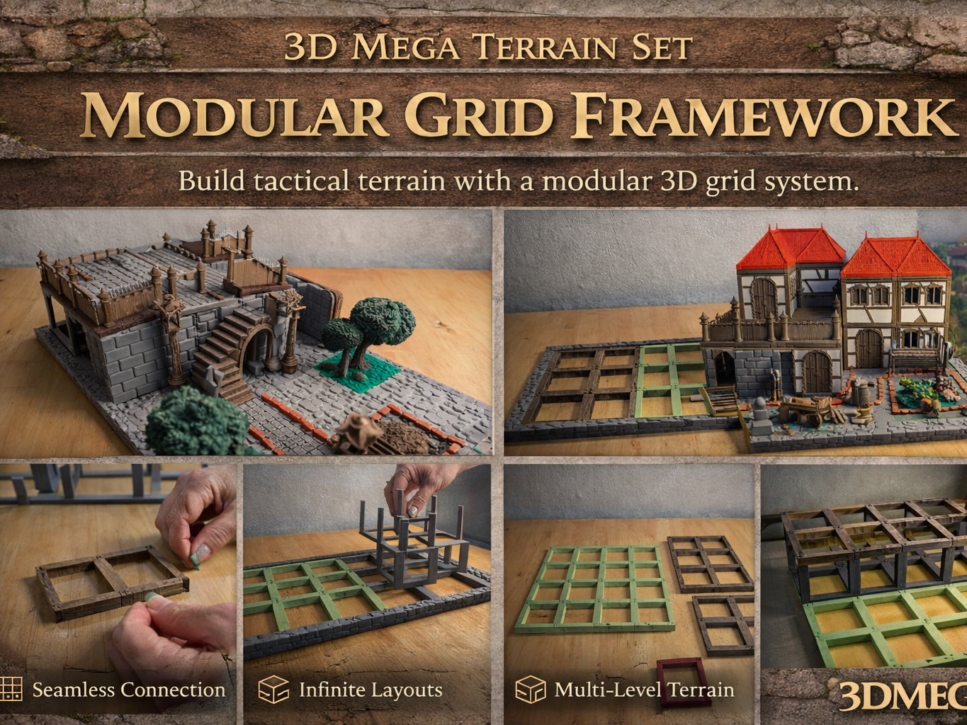 Modular Scaffold Base System for 3D Terrain System