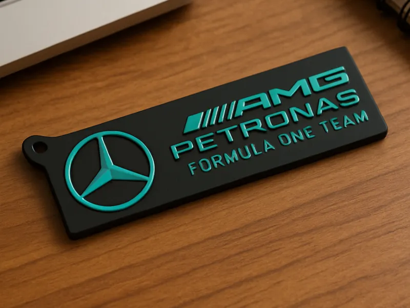 Mercedes AMG F1– Dual Color Keychain