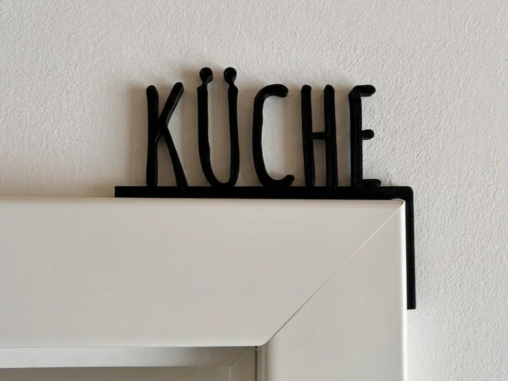 Modelo para impresión 3D: Türschild Küche. Referencia del modelo original.