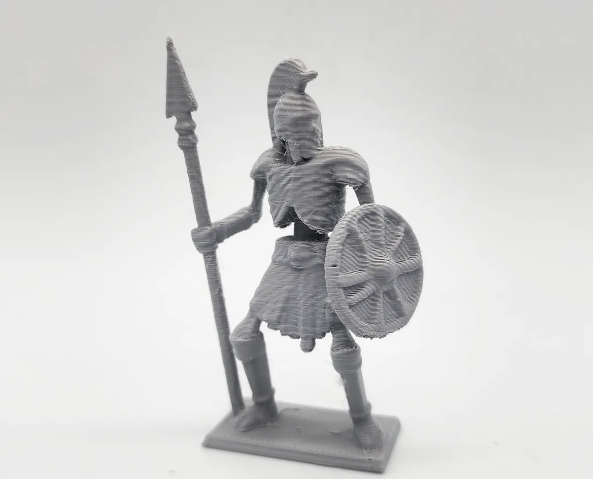Figurine de guerrier squelette à la lance