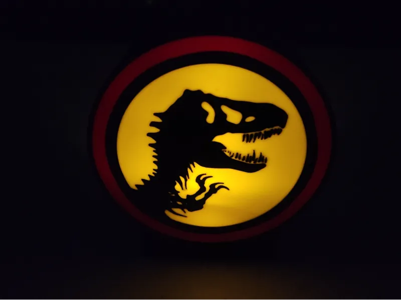 Simplified Mini Jurassic Park Tealight Lightbox