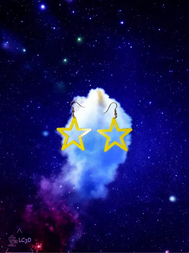 Rounded star earrings