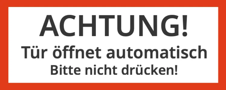 Sign Automatic Opening Caution: Door opens automatically - SIGN by Cyber - MakerWorld