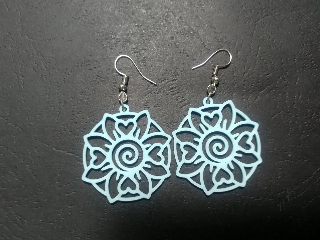 Bloom of Spiraling Hearts Earrings view 2