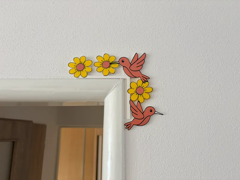 Door decoration spring (hummingbird)