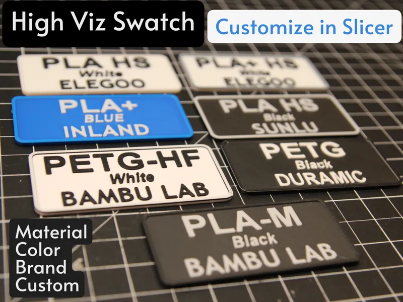 High Viz Filament Swatch - Customizable