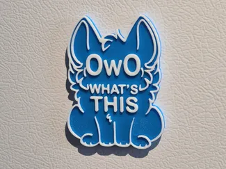 ”OwO What's This” fridge magnet