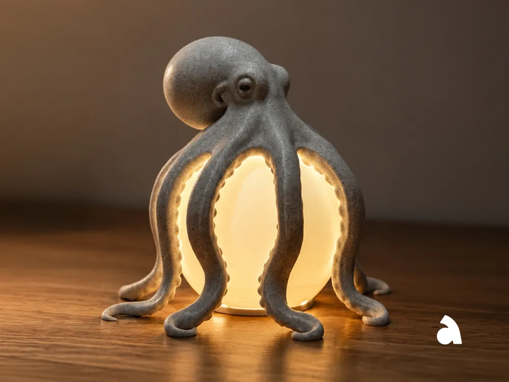 Octopus LED Table Lamp - Home - PLA - 3D printed product - фото 2
