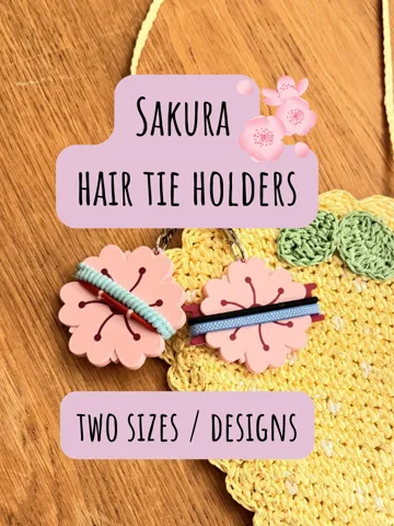 Accesorio para sujetar ligas de cabello: Sakura / Cherry Blossom Hair Tie Holder — vista de referencia 2