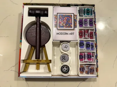 RK Modern Art Organizer / Insert Modern Art Board Game Organizer supports card sleeves