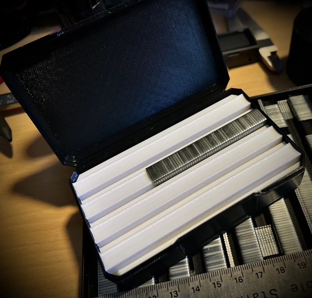 Clamshell Insert Printing Staple Rails Insert for Clamshell Parts Box - Free 3D Print Model ...