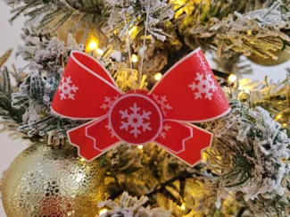Cozy Snowflake Bow