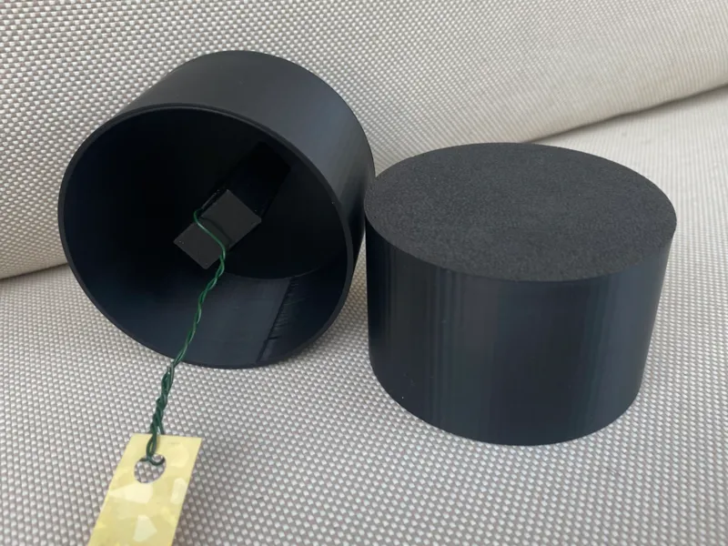 Parametric Geocache Sign Tube Fence Cap + Holder