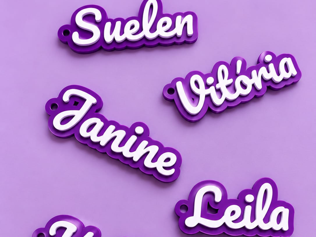 Chaveiros Personalizados em Lote | Até 10 Nomes - 3D printed Signs & Logos, in stock in India