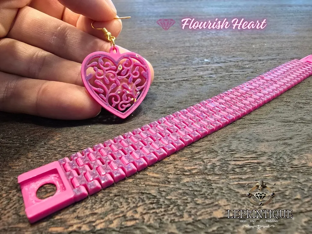 Flourish Heart – Herz-Ohrringe elegant view 2
