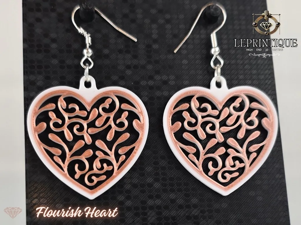 Flourish Heart – Herz-Ohrringe elegant view 4