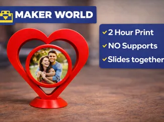 Heart Photo Frame | Fast • Custom • No Supports