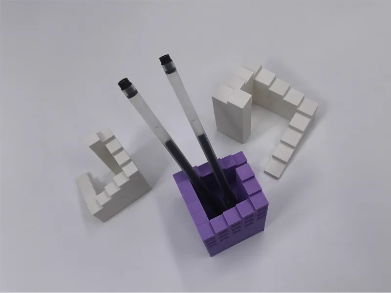 视觉错位阶梯笔筒Penrose Misaligned vision Steps Pen holder