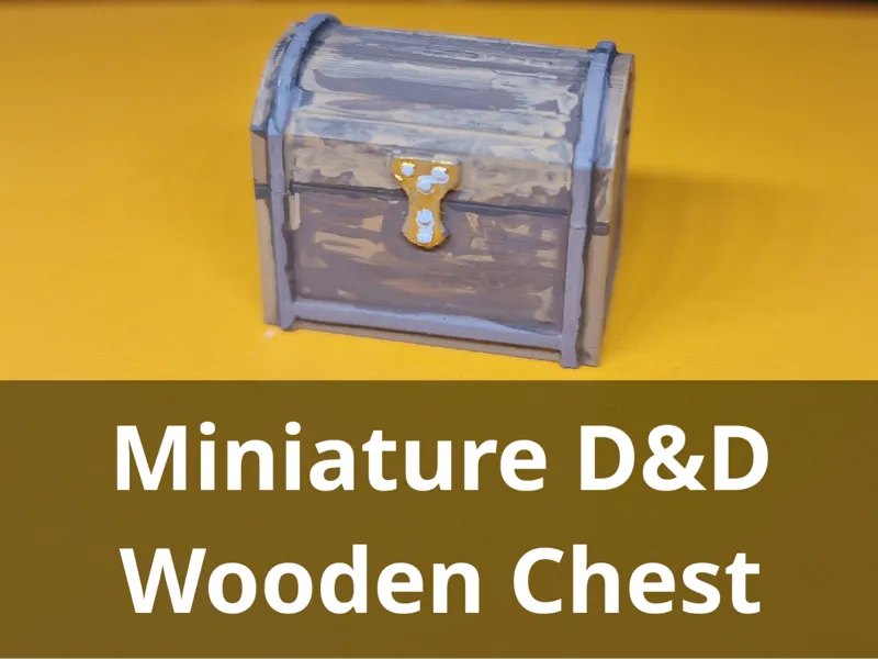 Miniature D&D Wooden Chest