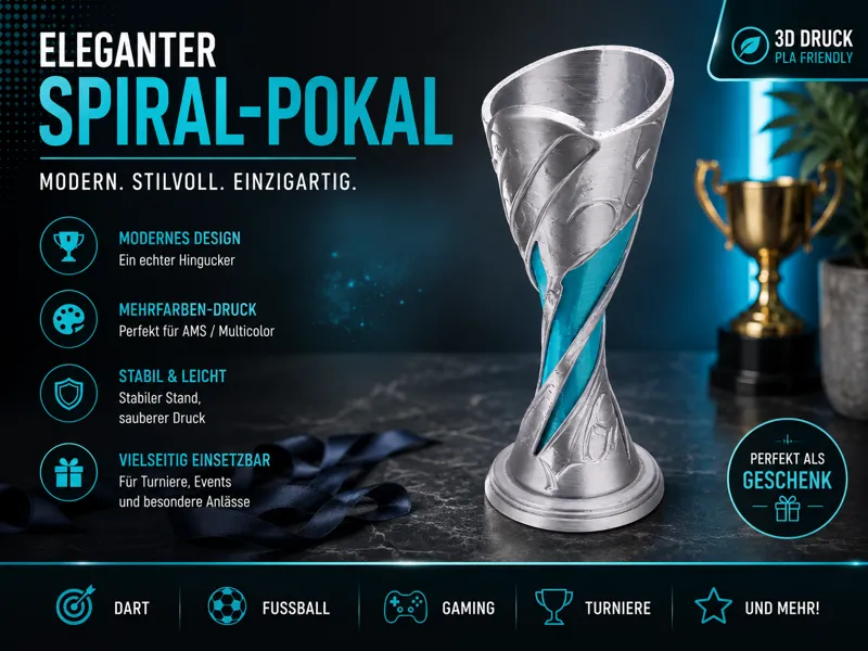 Eleganter Spiral-Pokal