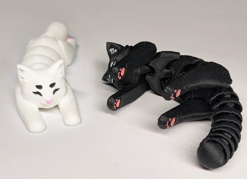 Articulated Cat – bumps for painting