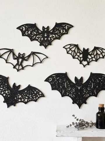 Cuadro decorativo en 3D: Filigree Bat Wall Art — vista de referencia 2