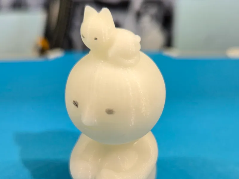 smiski avec un chat sur la tête