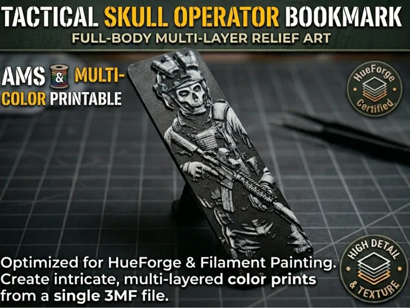 TACTICAL SKULL OPERATOR BOOKMARK