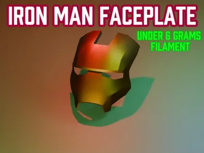 Iron Man Faceplate (Under 6 Grams)