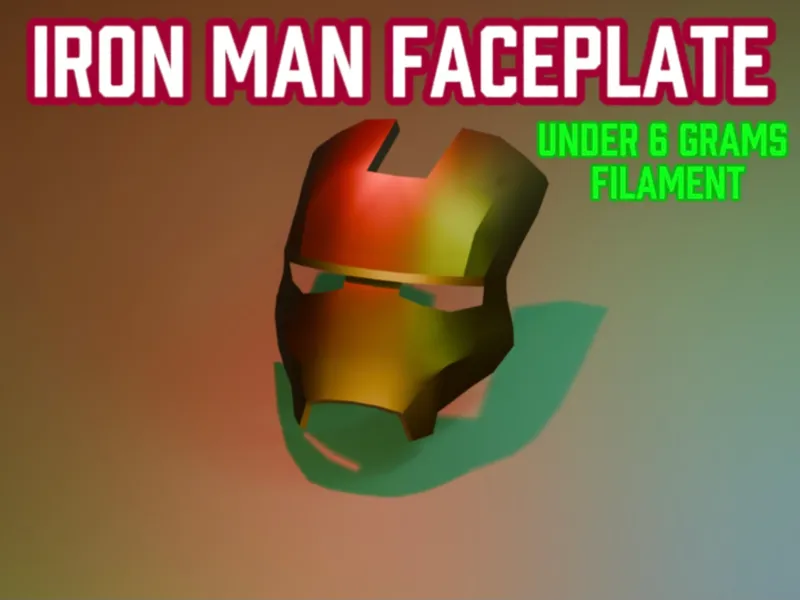 Iron Man Faceplate (Under 6 Grams)