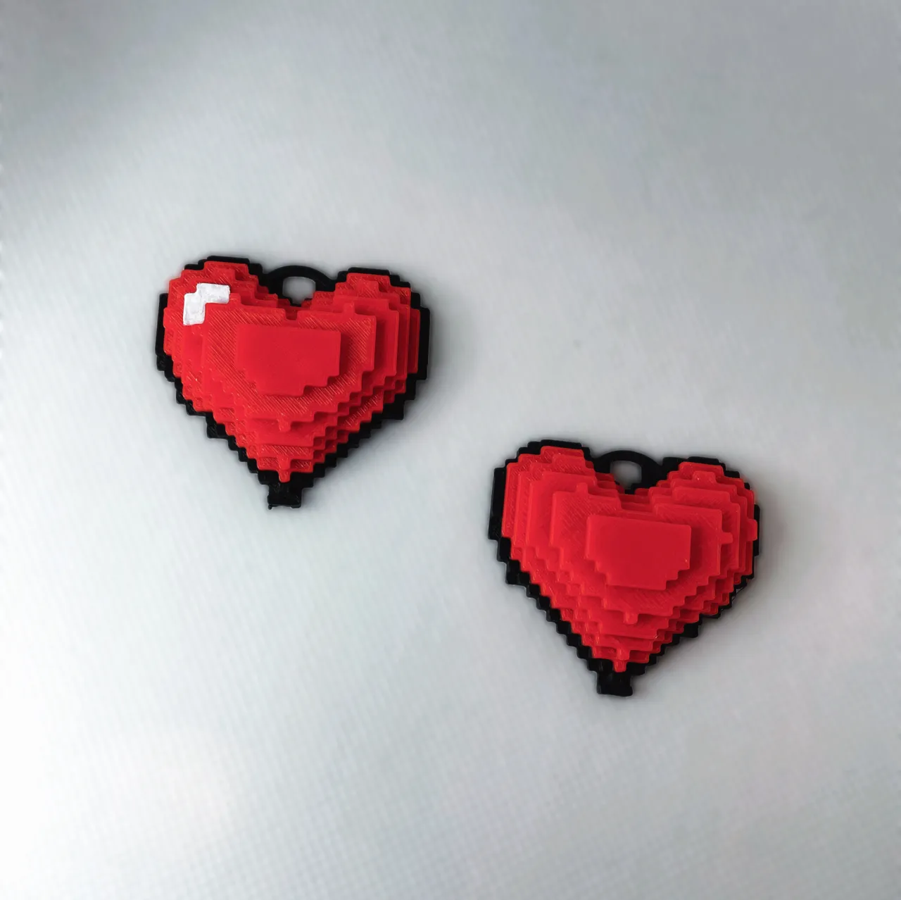 Pixel Heart Keychain view 3
