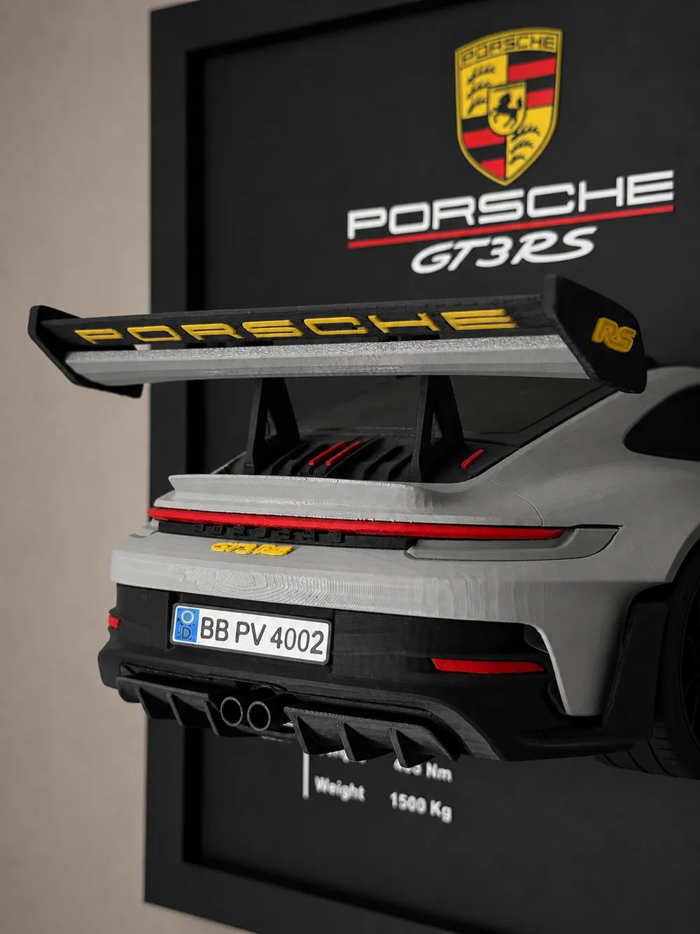 Bb Modals 3Dプリント ポルシェ GT3 RS ウォールフレーム 写真 - 無料3Dモデル -MakerWorld