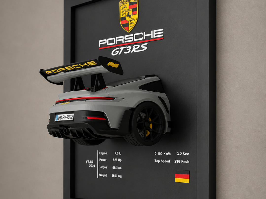 Porsche Gt3 RS Wallframe Picture 3D model