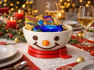 Snowman Bowl – Winter Smiles for Your Table