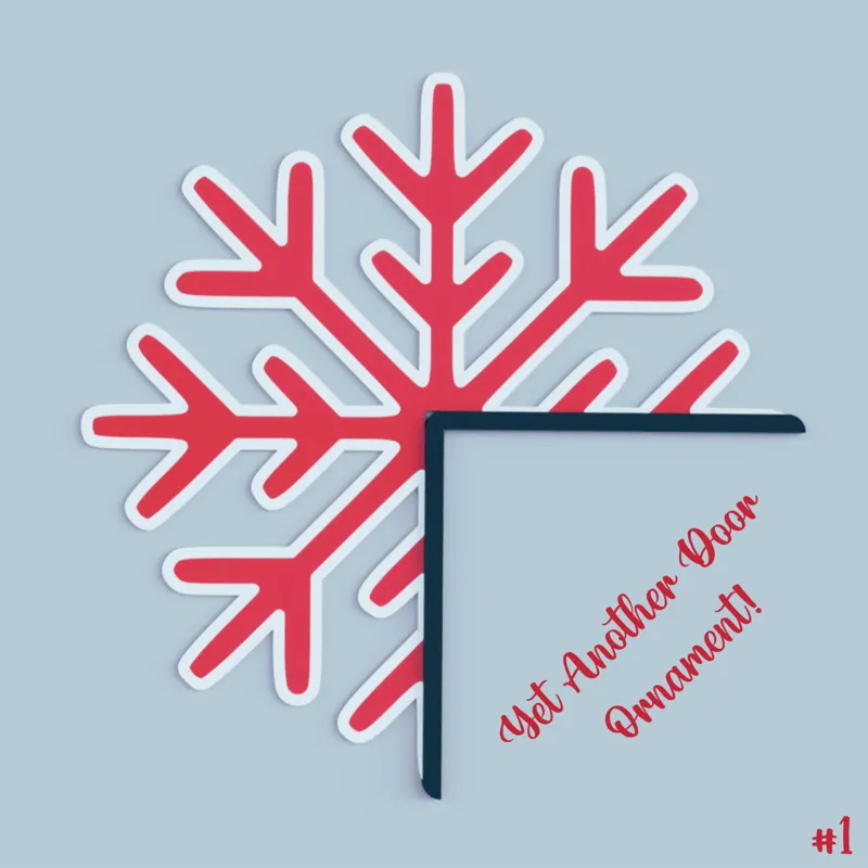 Door Decoration - Snowflake #1 - Two Color
