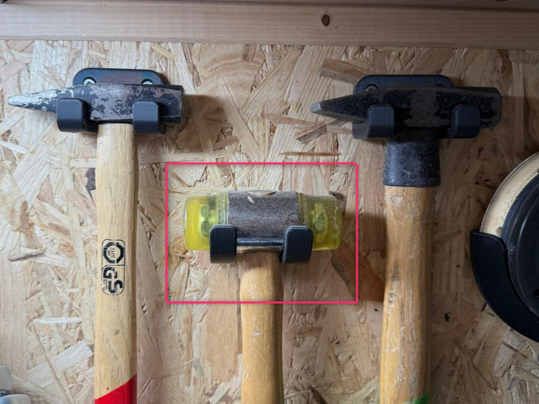 Halterung für Gummihammer