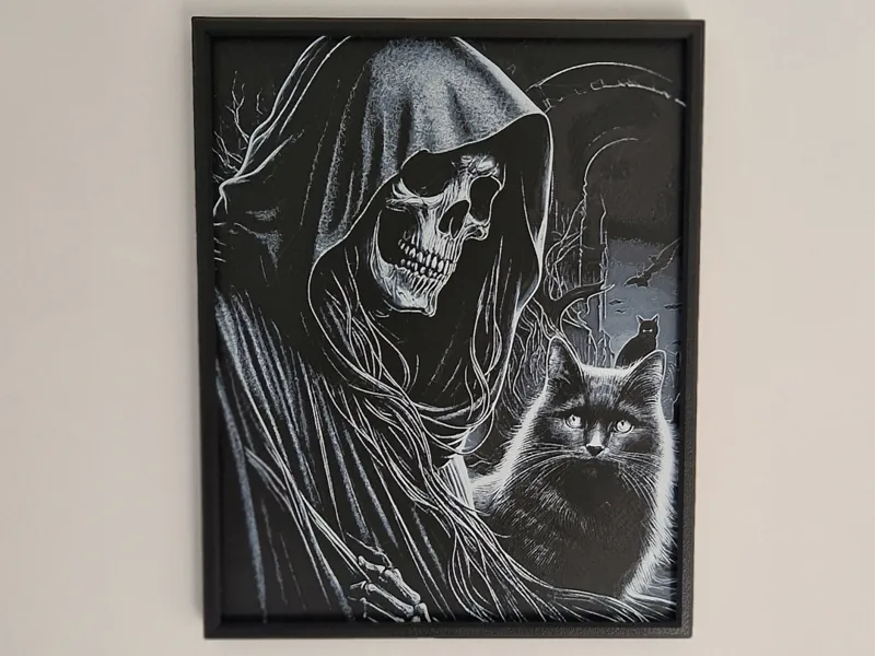 The Grim With His Cat HUEFORGE