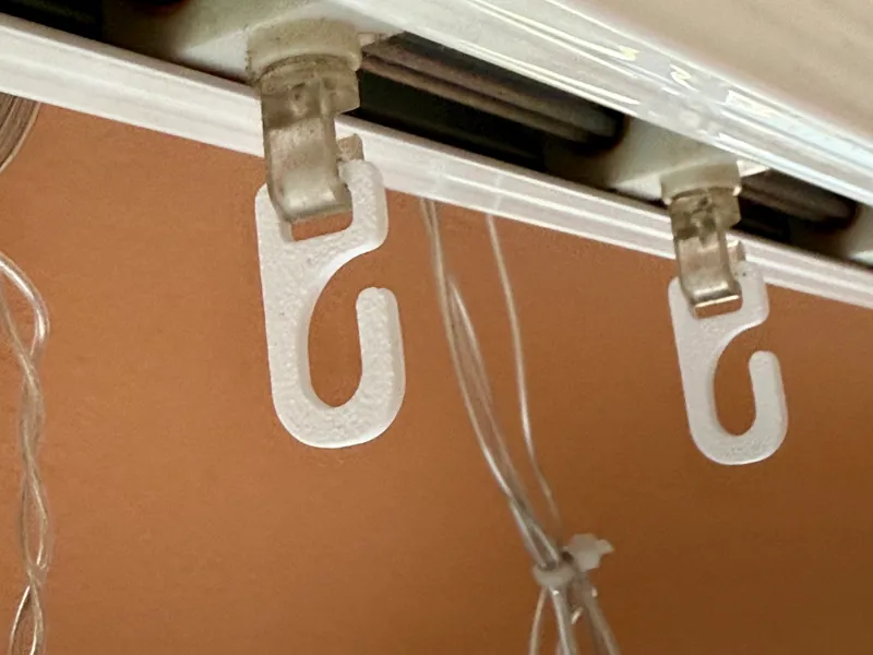Rail Hook: Convert Vertical Blinds to Curtains
