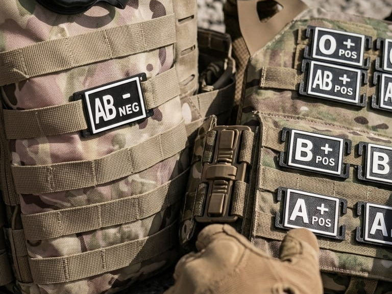 Tactical Blood Type Identifiers MOLLE