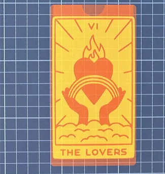 Tarot Card The Lovers Keychail