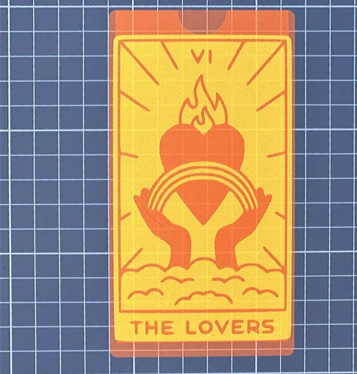 Tarot Card The Lovers Keychail