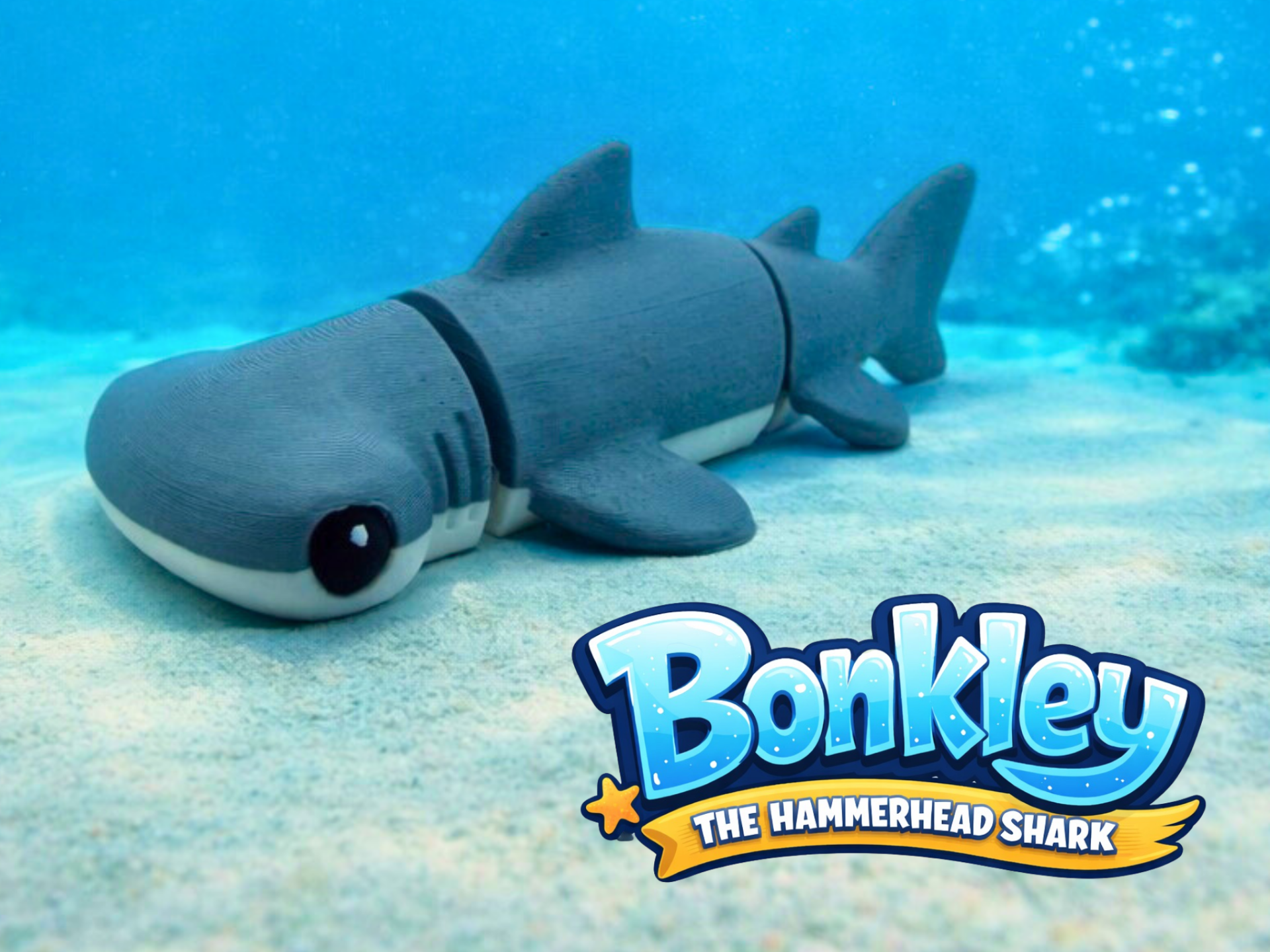 Bonkley the Hammerhead Shark – Print Pal Flexi